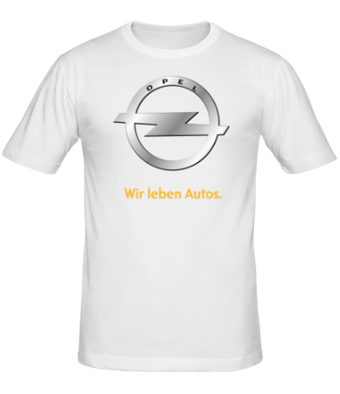 Мужская футболка Opel | Wir leben Autos.