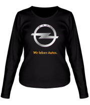 Женская футболка длинный рукав Opel | Wir leben Autos. фото