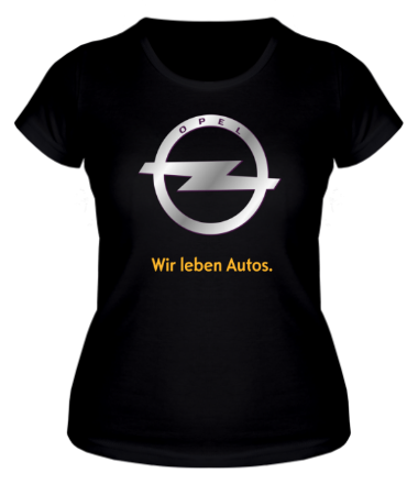 Женская футболка Opel | Wir leben Autos.