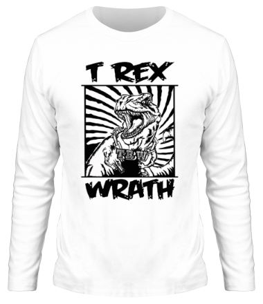 Мужская футболка длинный рукав T-Rex wrath