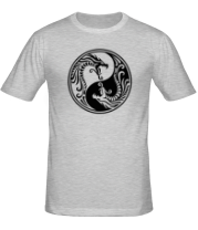 Мужская футболка Два дракона Инь-Янь фото