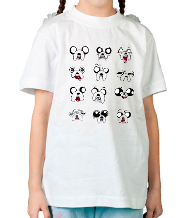 Детская футболка Faces Of Jake - Adventure Time