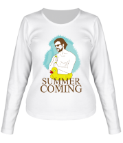 Женская футболка длинный рукав Summer is coming фото