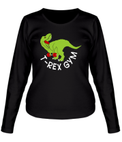 Женская футболка длинный рукав T-Rex gym фото
