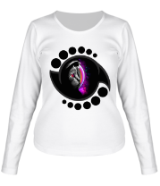 Женская футболка длинный рукав Cat Space фото