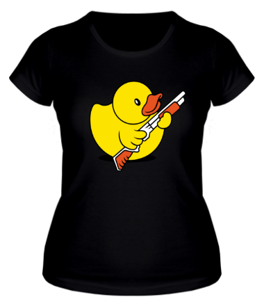 Женская футболка Утенок с ружьем