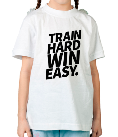 Детская футболка Train hard win easy