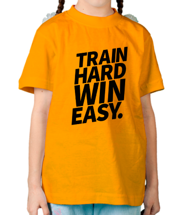 Детская футболка Train hard win easy