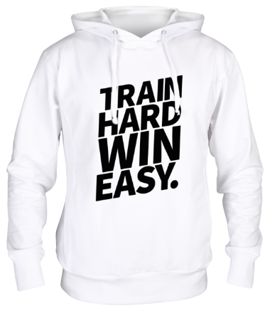 Толстовка худи Train hard win easy