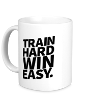 Кружка Train hard win easy фото
