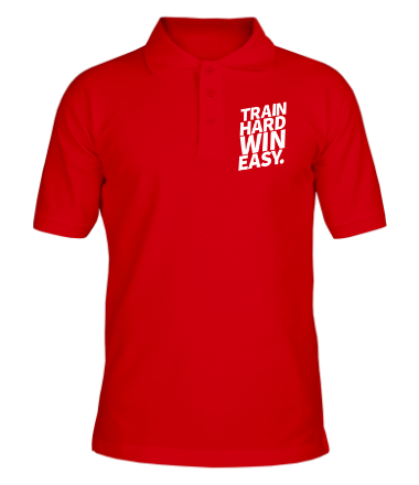 Мужская футболка поло Train hard win easy