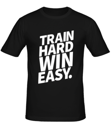 Мужская футболка Train hard win easy
