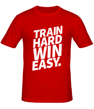 Мужская футболка Train hard win easy