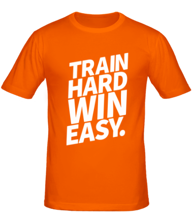 Мужская футболка Train hard win easy