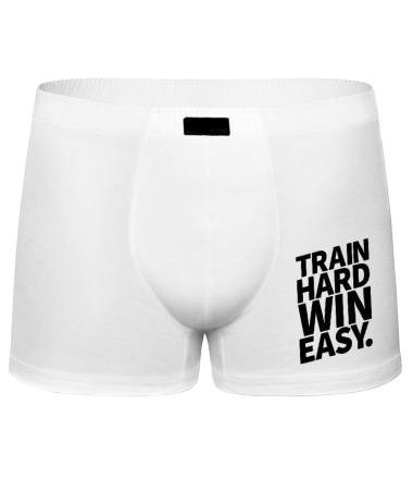 Трусы мужские боксеры Train hard win easy