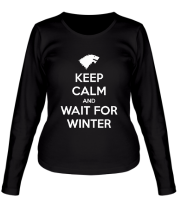 Женская футболка длинный рукав Wait for winter фото