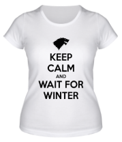 Женская футболка Wait for winter фото