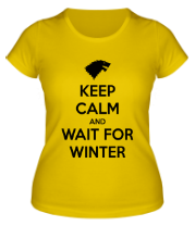 Женская футболка Wait for winter фото