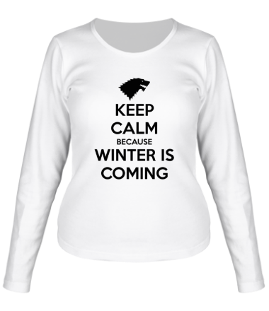 Женская футболка длинный рукав Winter is coming