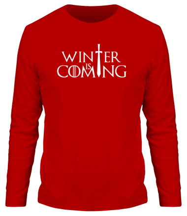 Мужская футболка длинный рукав Игра престолов - Зима близко