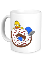 Кружка Гомер ест пончик