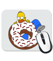 Коврик для мыши Гомер ест пончик фото