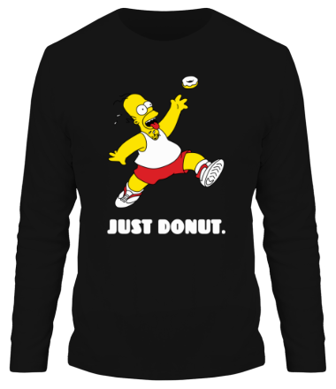 Мужская футболка длинный рукав Гомер Симпсон - Только пончик