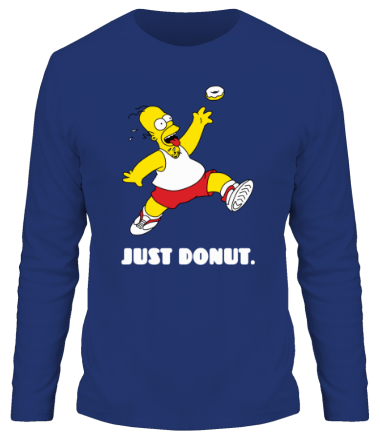 Мужская футболка длинный рукав Гомер Симпсон - Только пончик