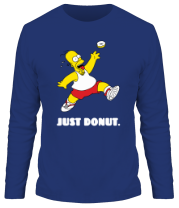 Мужская футболка длинный рукав Гомер Симпсон - Только пончик фото