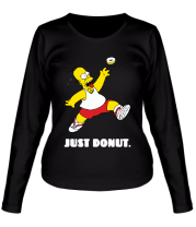 Женская футболка длинный рукав Гомер Симпсон - Только пончик фото