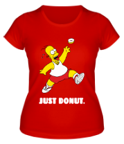 Женская футболка Гомер Симпсон - Только пончик фото