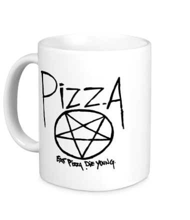 Кружка Eat pizza, die young!