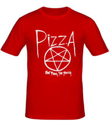 Мужская футболка Eat pizza, die young!