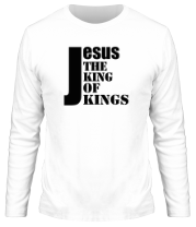 Мужская футболка длинный рукав Jesus the king of kings фото