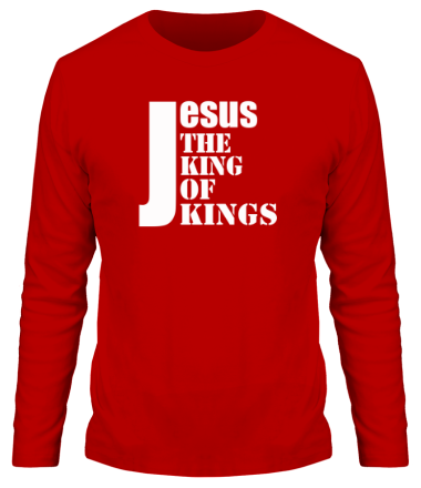 Мужская футболка длинный рукав Jesus the king of kings