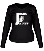 Женская футболка длинный рукав Jesus the king of kings фото