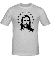 Мужская футболка Иисус с нимбом фото