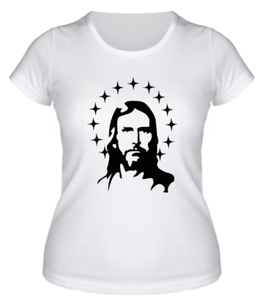 Женская футболка Иисус с нимбом