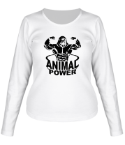Женская футболка длинный рукав Animal power фото