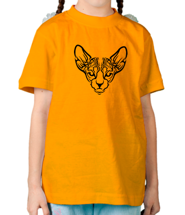 Детская футболка Узор кот сфинкс (the Sphynx cat pattern)