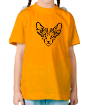 Детская футболка Узор кот сфинкс (the Sphynx cat pattern) фото