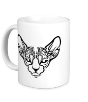 Кружка Узор кот сфинкс (the Sphynx cat pattern) фото