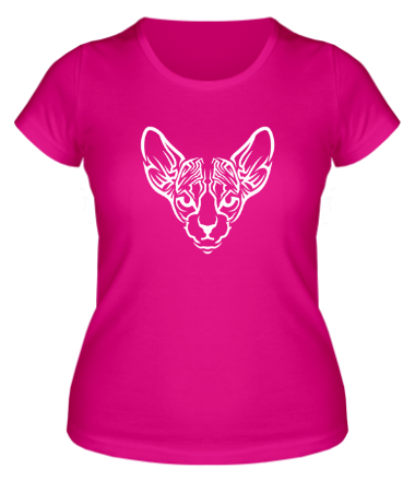 Женская футболка Узор кот сфинкс (the Sphynx cat pattern)
