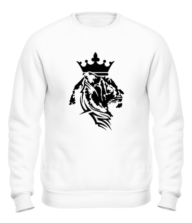 Толстовка без капюшона Tiger crown pattern