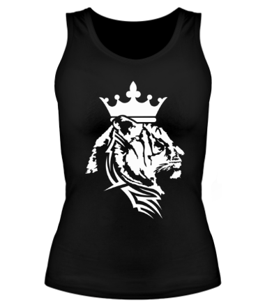 Женская майка борцовка Tiger crown pattern