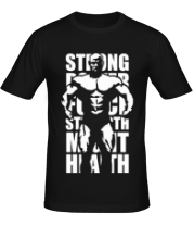 Мужская футболка Strong health (Сила и здоровье) фото