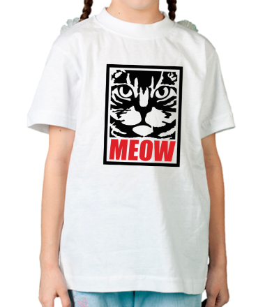 Детская футболка Meow (мяу)