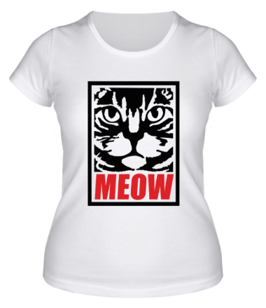 Женская футболка Meow (мяу)