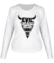 Женская футболка длинный рукав Evil (злой) фото