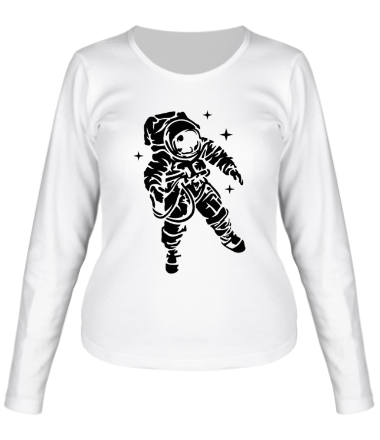 Женская футболка длинный рукав Астронавт